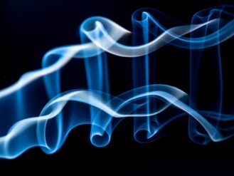 a close-up of a blue x-ray